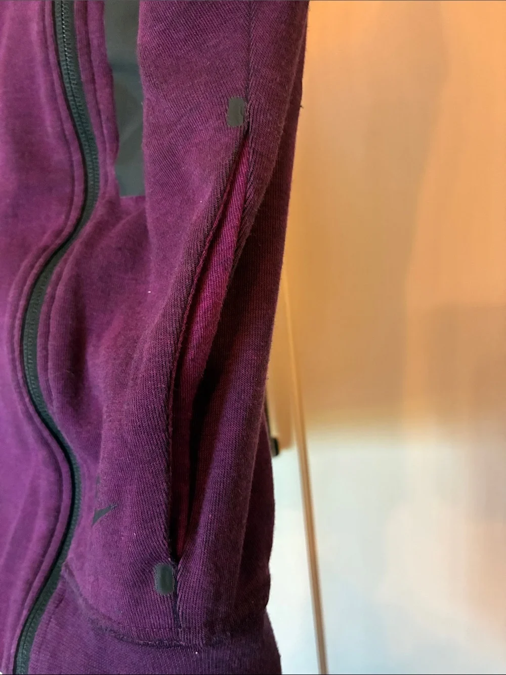 Nike Purple Sleeveless Hooded Zip Vest